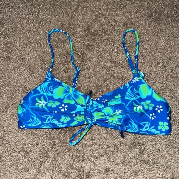 Blackbough Swim Bikini Top S Electric Beach Floral Recycled Nylon NWOT - Picture 4 of 6
